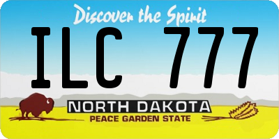 ND license plate ILC777