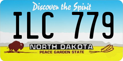 ND license plate ILC779