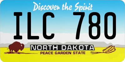 ND license plate ILC780
