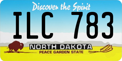ND license plate ILC783