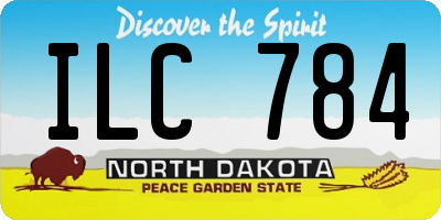 ND license plate ILC784