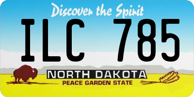 ND license plate ILC785