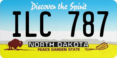 ND license plate ILC787