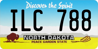 ND license plate ILC788
