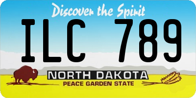 ND license plate ILC789