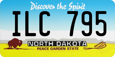 ND license plate ILC795