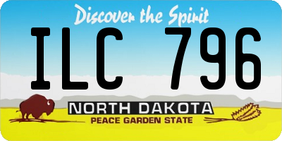 ND license plate ILC796