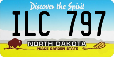 ND license plate ILC797