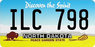 ND license plate ILC798