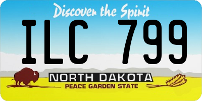 ND license plate ILC799