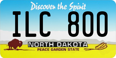 ND license plate ILC800