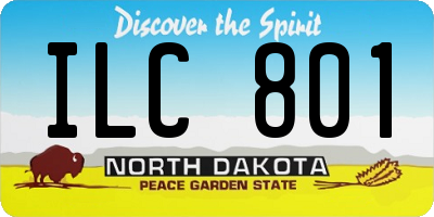 ND license plate ILC801