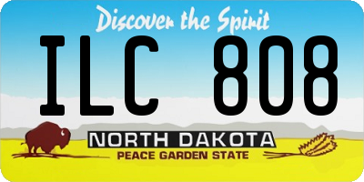 ND license plate ILC808