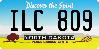 ND license plate ILC809