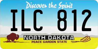 ND license plate ILC812