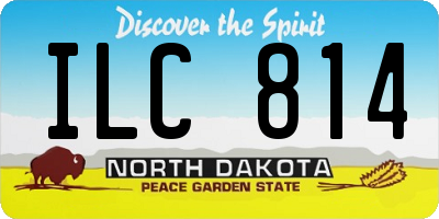 ND license plate ILC814