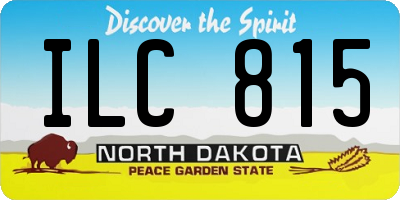 ND license plate ILC815