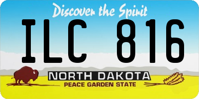 ND license plate ILC816