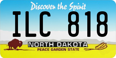 ND license plate ILC818