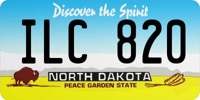 ND license plate ILC820