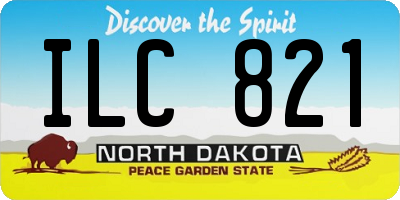ND license plate ILC821