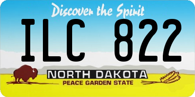 ND license plate ILC822