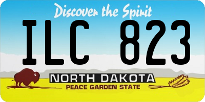 ND license plate ILC823