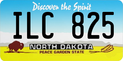 ND license plate ILC825