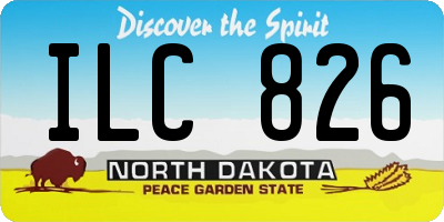 ND license plate ILC826