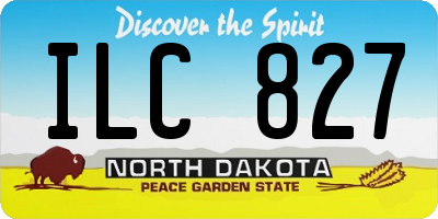 ND license plate ILC827