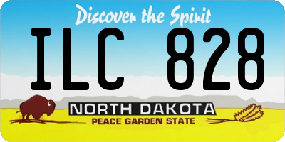 ND license plate ILC828