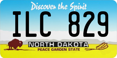 ND license plate ILC829