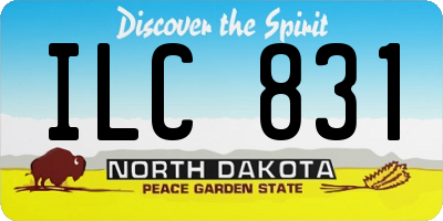 ND license plate ILC831