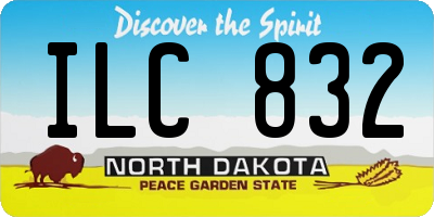 ND license plate ILC832