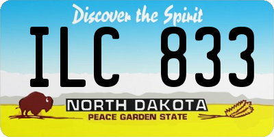 ND license plate ILC833