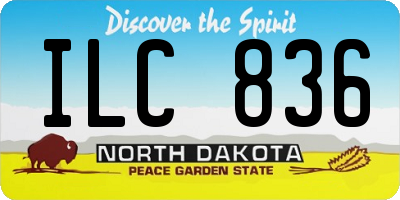 ND license plate ILC836