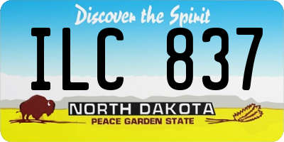 ND license plate ILC837