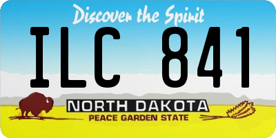 ND license plate ILC841
