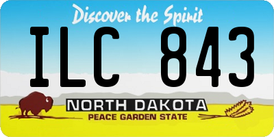 ND license plate ILC843