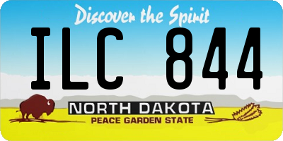 ND license plate ILC844