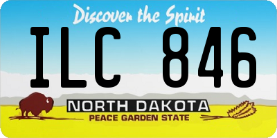 ND license plate ILC846