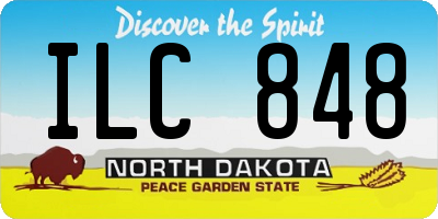 ND license plate ILC848
