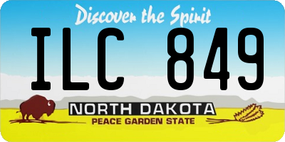ND license plate ILC849