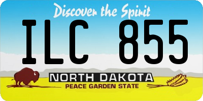 ND license plate ILC855