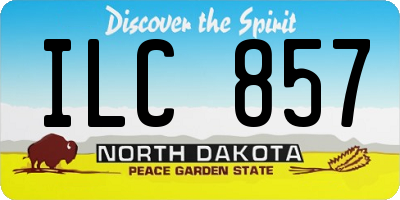 ND license plate ILC857