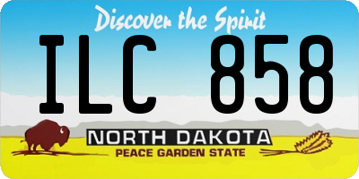 ND license plate ILC858