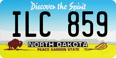 ND license plate ILC859