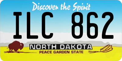 ND license plate ILC862
