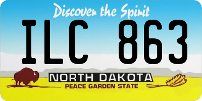 ND license plate ILC863
