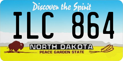 ND license plate ILC864